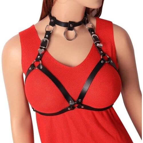 Chest Harness Fashion Women Men Gothic Handmade PU Leather Harness Belts Punk Body Bondage Rock Stylish Accessories Waist Straps