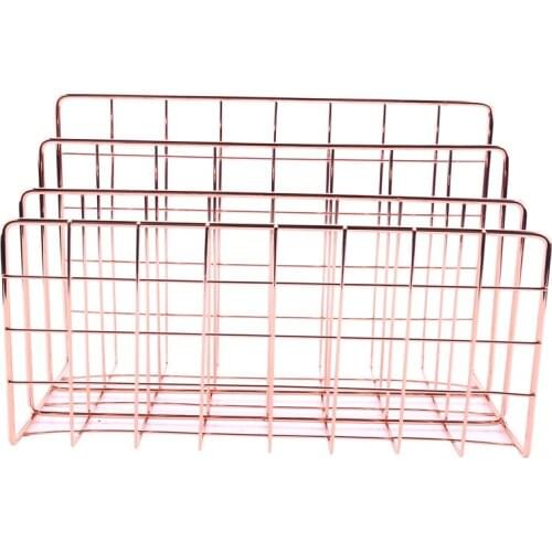 Desktop Mail Organizer, 3-Slot Metal Wire Mail Sorter, Letter Organizer for Letters, Mails, Books, Postcards and More, Mail Hold