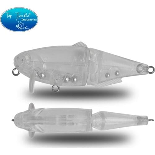 Unpainted fishing lure floating swimbait DIY slow 100mm CFLure Topwater Section swimbait Bass Fishing Jointed Bait Lure