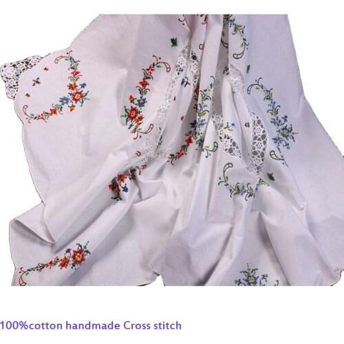 NEW Lace handmade Cross stitch table place mat pad Cloth cotton placemat cup mug wedding coaster Christmas dish doily kitchen