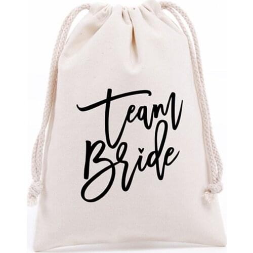 Personalized Hen Party Gift Bag Team Bride/Bride Hen Night Party Decoration Wedding Canvas Bag for Gifts Custom Goody Bag