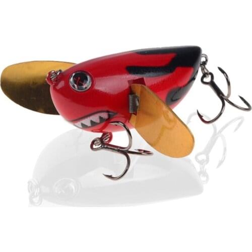 1pcs New Boxed Topwater Wobbler Fishing Lure 6cm 12.5g Floating isca Artificial Hard Popper Plastic Bait With Metal Wings