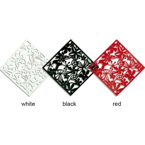 Shield Home Amp Living White Black Hollow Room Divider Hanging Screen Partition Flower Hollow-Out Color Curtain Butterfly Red