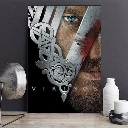 Vikings Classic Tv Series Show Canvas Painting Posters And Prints Wall Pictures For Living Room Vintage Decorative Home Decor