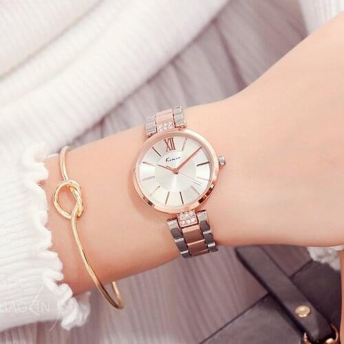 Womens Bracelet Watch Fashion Roman Luxury Steel Band Watch Casual Ladies Watch