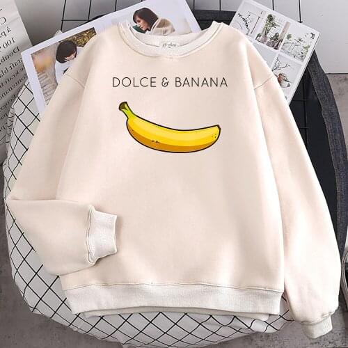 Funny Dolce&banana Printed Womens Hoodies Simple Oversize Hoodie Street Comfortable Hoody Hipster Soft Autumn Streetwear Man