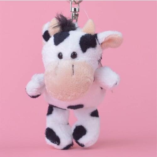 1 Pcs Cow Small Plush Pendant Toy, Kids Doll Keychain / Keyholder Gift Free Shipping