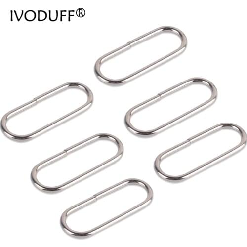 10pcs 1.5 inch Metal Oval Ring For DIY Purse Handbag Strap Connected Ring, Belt Strap Ring Oval Shape