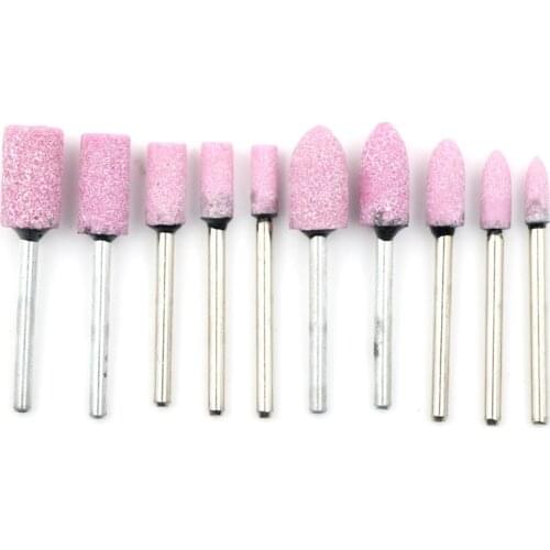 10PC Grinding Stone Wheel Head Abrasive Mounted Stone Cylindrical For 3000 4000 Rotary Tools