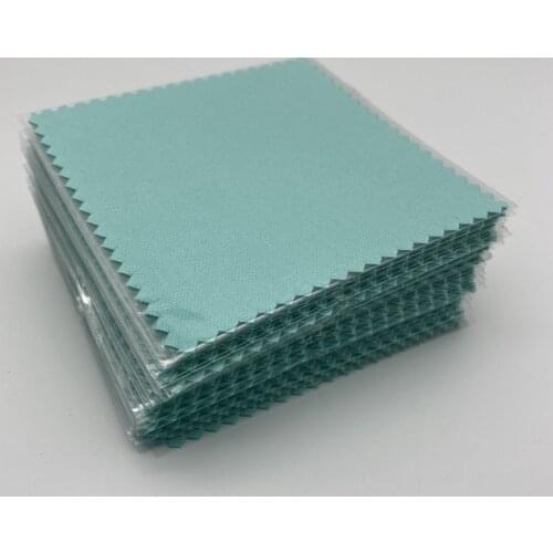 100pcs 8*8cm Silver Jewelry Polishing Cleaning Wiping Cloth Opp Bags Individual Packing Microfiber Suede Fabric Material