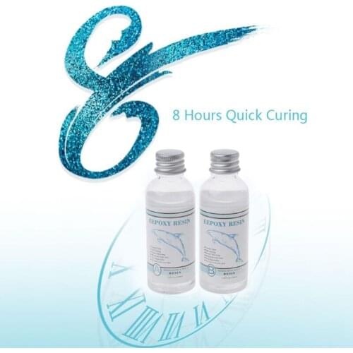 3 Ounce Clear Crystal Resin Quick Curing AB Resin 1:1 Clear Hard Epoxy Resin Jewelry Making for Molds Casting Resin Art