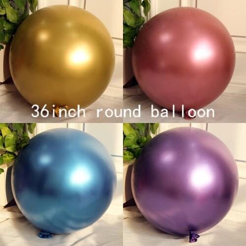 36 Inch Metal Gold Silver Mixed Color Round Thickened Latex Balloon Birthday Party Festival Celebration Romantic Wedding