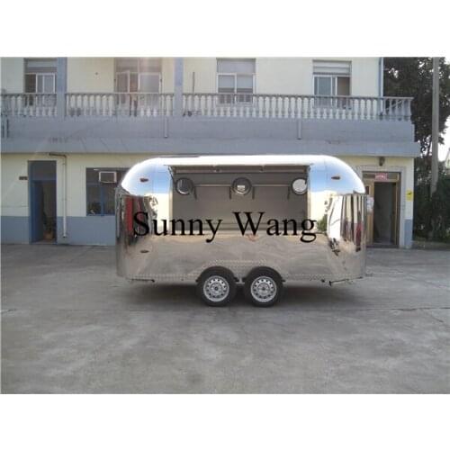 4 wheels mobile ice cream food cart street fast food vending truck food trailer mobile food cart