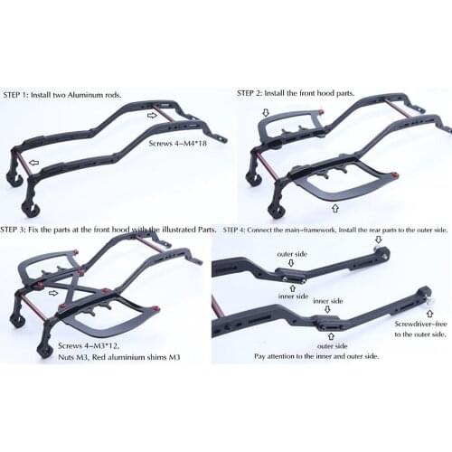 Car Shell Perfect Style Based Nylon Roll Cage for 1/10 ARRMA SENTON 3S RC Car Accessories