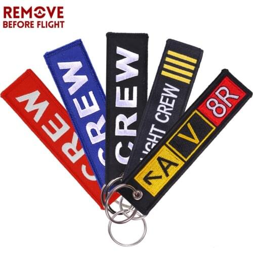 Keychain for Company Promotion Gifts Fashion Keychains llaveros Luggage Tag Embroidery Crew Key Chain Fashion Crew Keyring Chain