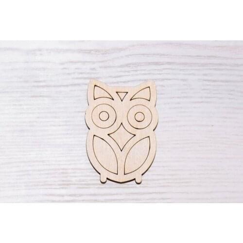 Wooden owl plywood Cut, wood cutout,wood Laser Cutting shape wood Ornaments Craft Decoration Decoupage Unpaint