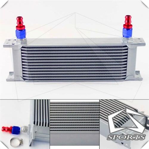 For Universal Cars 13 Row 8-AN Aluminum Fuel / Oil Cooler AN8 Cooling System with 2pcs Hose Fittings
