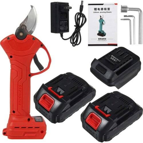 18V Electric Cordless Pruner Pruning Shear with 20000mAh Lithium-ion Battery Efficient Fruit Tree Bonsai Pruning Cutter EU Plug
