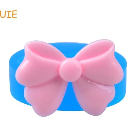 FYL551U 37.7mm Ribbon / Bow Flexible Silicone Mold - Bowknot Mould Sugarcraft, Fondant, Jewelry, Resin, Clay, Cookie Biscuit Wax