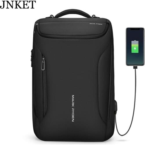 JNKET New Fashion Men Business Backpack USB Charging Port Backpacks Laptop Bagpack Multifunction Travel Backpacks