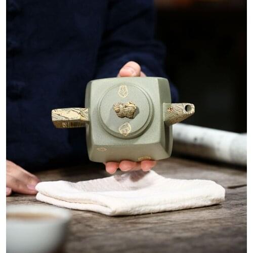 Si Fang Rui Xiang China Kettle Ceramic Teapot For Tea Puer Oolong Tea Set Handmade
