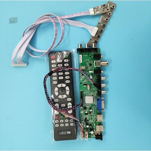 Kit For N133FGE-L31 WLED DVB-T DVB-T2 Signal controller board VGA AV LED TV LVDS USB 1600X900 remote digital HDMI 40pin 13.3"