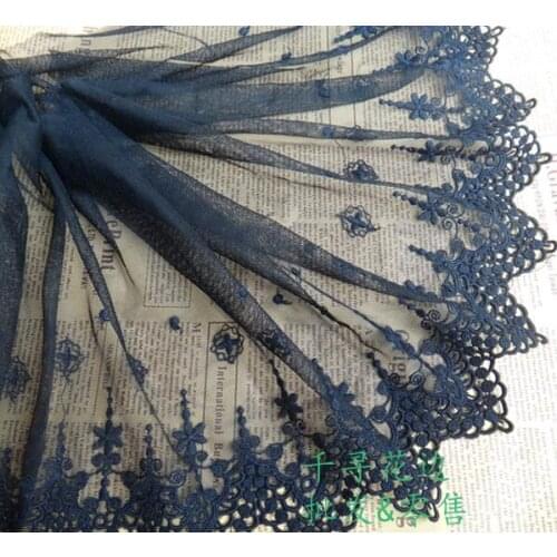 5 Yards 27cm Super Wide Lack Lace Mesh Material Embroidery Lace Trim DIY Accessories Handmade Cloth