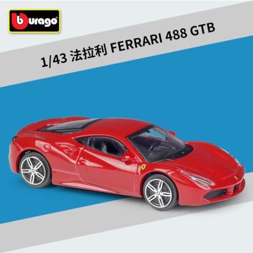 Bburago 1: 43 Ferrari 488 GTB rad alloy car model Collection Gift Decoration toy