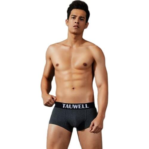MENS COTTON BOXER UNDERWEAR calecon homme boxer unterhosen herren sous vetement TAUWELL man Trunks mens underwear