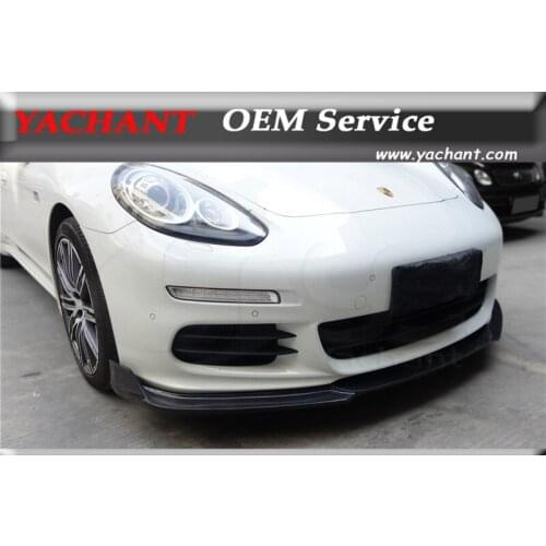 Car-Styling Carbon Fiber Body Kit Front Bumper Lip Fit For 2014-2016 Panamera 970.2 YC Gemini Design Style Front Lip
