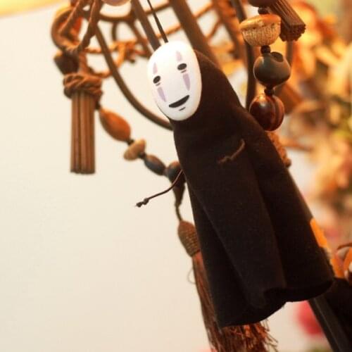 Ghibli Spirited Away Kaonashi No Face keyring Plush strap New toy