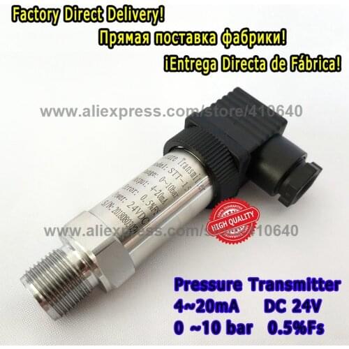 Industrial Pressure Transmitter 10Bar Range 4 to 20mA Output M20x1.5 Port 24VDC Power Supply Other Range Available to Produce