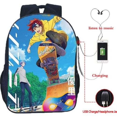 Anime SK8 The Infinity Backpack for Teenager Boys Girls Students School Bag Bookbag Men Travel USB Charging Backpack Mochila