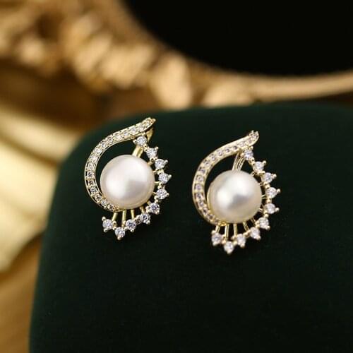 2021 New Arrival Stud Earrings Pearl Women Trendy Earrings Fashion Summer Elegant Female Simple Jewelry For Girl