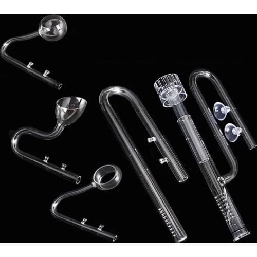 Glass pipe lily poppy peony spin surface skimmer inflow outflow 13mm 17mm aquarium water plant tank filter ADA quality mini nano