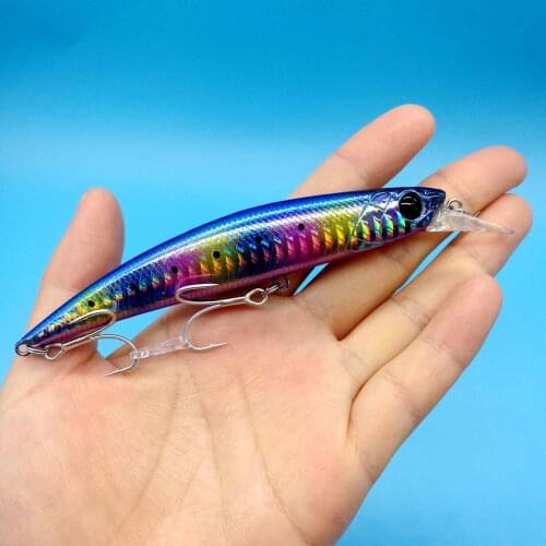 TSURINOYA 18PCS/Lot DW77 Sinking Minnow Hard Lures 22g/110mm Sinking 0.8-1.2m Fishing wobbler Crankbaits Lures Seabass Tackle
