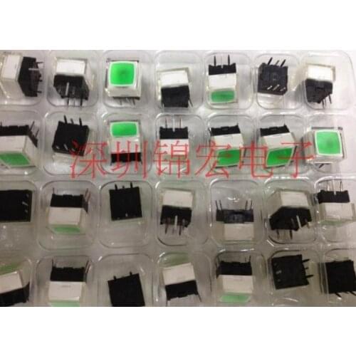 [VK]Original Japan NKK JB-15 button light touch switch with green light + cap waterproof textile machine button 6 feet