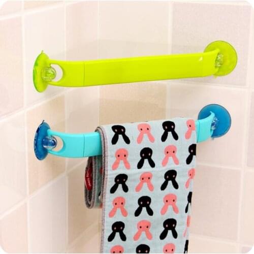Rotating Strong Suction Cup Towel Rack Bathroom Corner Towel Holder Retractable Shelf Bathroom Accessories Towel Bars