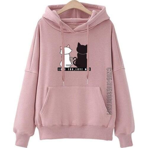 Streetwear Hoodies Printed Women Sweatshirt Autumn Long Sleeve Hoodie Harajuku Hoodie Cute Cat Sweatshirt Women Sudadera Mujer