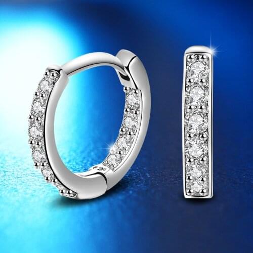 KOFSAC New Fashion 925 Sterling Silver Earrings For Women Party Exquisite Crystal Stones Female Lever Back Earrings Jewelry