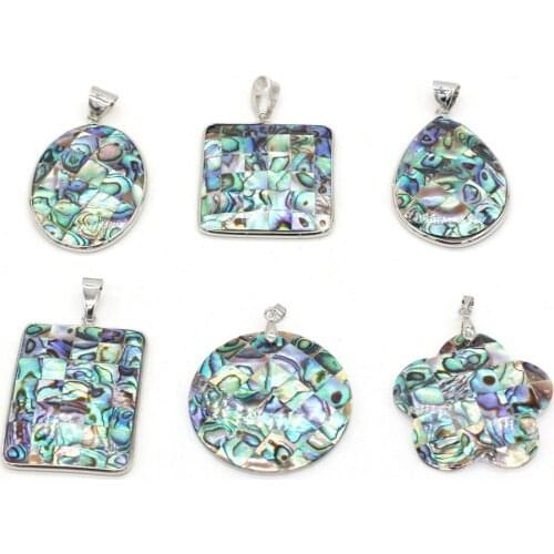 1pcs Natural Shell Pendant Mother of Pearl Charms Abalone Shell Pendant For Jewelry Making DIY Necklace Women Jewelry Gift