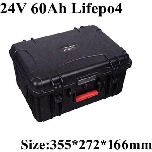 100% LiFePO4 US EU RU 24V 60AH Lifepo4 battery 60Ah battery 8s 80A BMS power 2000w for RV EV scooter solar panel + 10A charger