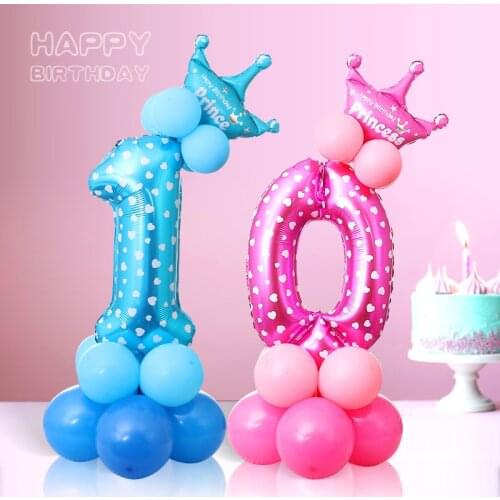 32inch Digit Foil Balloons Number Air Balloon happy Birthday Party Decorations Kids toy ball Ans Decoracao Coroa