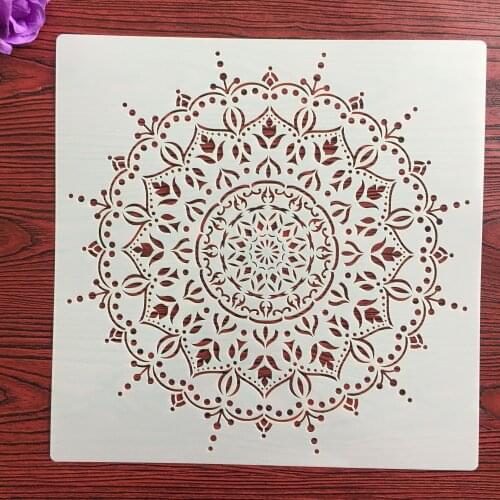 9 Style 30*30cm Mandala Geometry DIY Layering Stencils Wall Painting Scrapbook Coloring Embossing Album Decorative Template