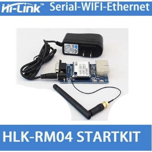 Free shipping Serial WiFi Ethernet rs232/rs485 WiFi module start kit with 6DB antenna HLK-RM04
