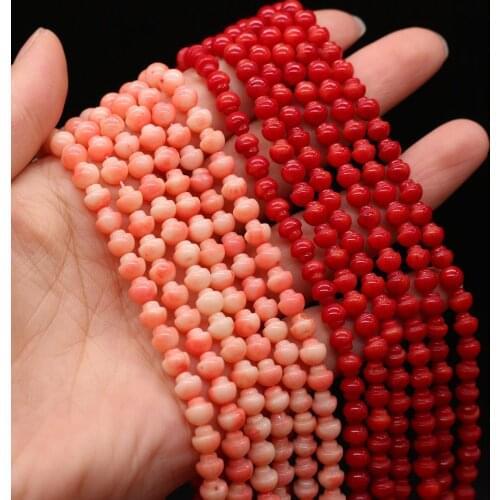 New Style Natural Red Coral Bead Mushroom-Shaped Isolation Bead For Jewelry Making DIY Necklace Bracelet Earrings Accessory