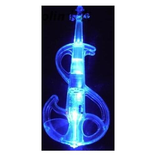 Colorful green transparent electric violin crystal violin 2