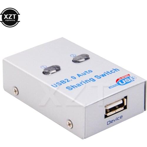 New USB 2.0 hub USB splitter Auto Sharing Switch Computer Peripherals For 2 PC Computer Printer For Office Home Use