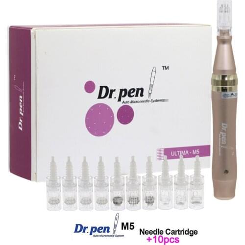 Dr.Pen Ultima M5 Microneedling Pen Electric Auto Electric Micro Rolling Derma Stamp Therapy Beauty Tools With 12Pcs Cartridges