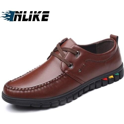INLIKE Men Casual Leather Shoes Loafers Men Shoes Quality Shoes Men Flats Hot Sale Moccasins Shoes